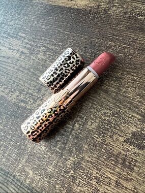 Leopard-Print Rose Pink Lipstick – Glowing Jen Color